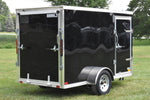 5' x 10' Rhino Single Axle Galvanized Enclosed Cargo Trailer Black Speedway Trailers Guelph Cambridge Kitchener Ontario Canada