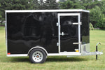 5' x 10' Rhino Single Axle Galvanized Enclosed Cargo Trailer Black Speedway Trailers Guelph Cambridge Kitchener Ontario Canada