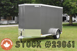 5' x 10' Rhino Single Axle Galvanized Enclosed Cargo Trailer Charcoal Speedway Trailers Guelph Cambridge Kitchener Ontario Canada