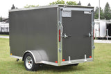 5' x 10' Rhino Single Axle Galvanized Enclosed Cargo Trailer Charcoal Speedway Trailers Guelph Cambridge Kitchener Ontario Canada