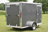 5' x 10' Rhino Single Axle Galvanized Enclosed Cargo Trailer Charcoal Speedway Trailers Guelph Cambridge Kitchener Ontario Canada