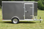 5' x 10' Rhino Single Axle Galvanized Enclosed Cargo Trailer Charcoal Speedway Trailers Guelph Cambridge Kitchener Ontario Canada