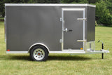 5' x 10' Rhino Single Axle Galvanized Enclosed Cargo Trailer Charcoal Speedway Trailers Guelph Cambridge Kitchener Ontario Canada