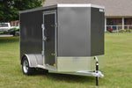 5' x 10' Rhino Single Axle Galvanized Enclosed Cargo Trailer Charcoal Speedway Trailers Guelph Cambridge Kitchener Ontario Canada