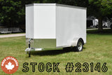 5' x 10' Rhino Single Axle Galvanized Enclosed Cargo Trailer White Speedway Trailers Guelph Cambridge Kitchener Ontario Canada