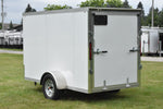 5' x 10' Rhino Single Axle Galvanized Enclosed Cargo Trailer White Speedway Trailers Guelph Cambridge Kitchener Ontario Canada