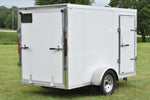 5' x 10' Rhino Single Axle Galvanized Enclosed Cargo Trailer White Speedway Trailers Guelph Cambridge Kitchener Ontario Canada