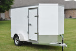 5' x 10' Rhino Single Axle Galvanized Enclosed Cargo Trailer White Speedway Trailers Guelph Cambridge Kitchener Ontario Canada