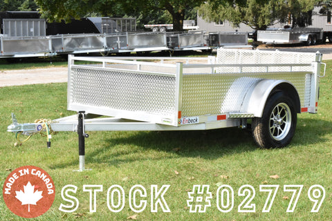 5' x 8' Enbeck Single Axle Aluminum Utility Trailer Aluminum Rims & Bi-Fold Gate Speedway Trailers Guelph Cambridge Kitchener Ontario Canada