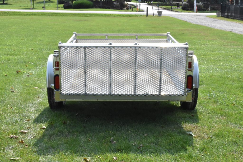 5' x 8' Enbeck Single Axle Aluminum Utility Trailer w/ Aluminum Rims ...