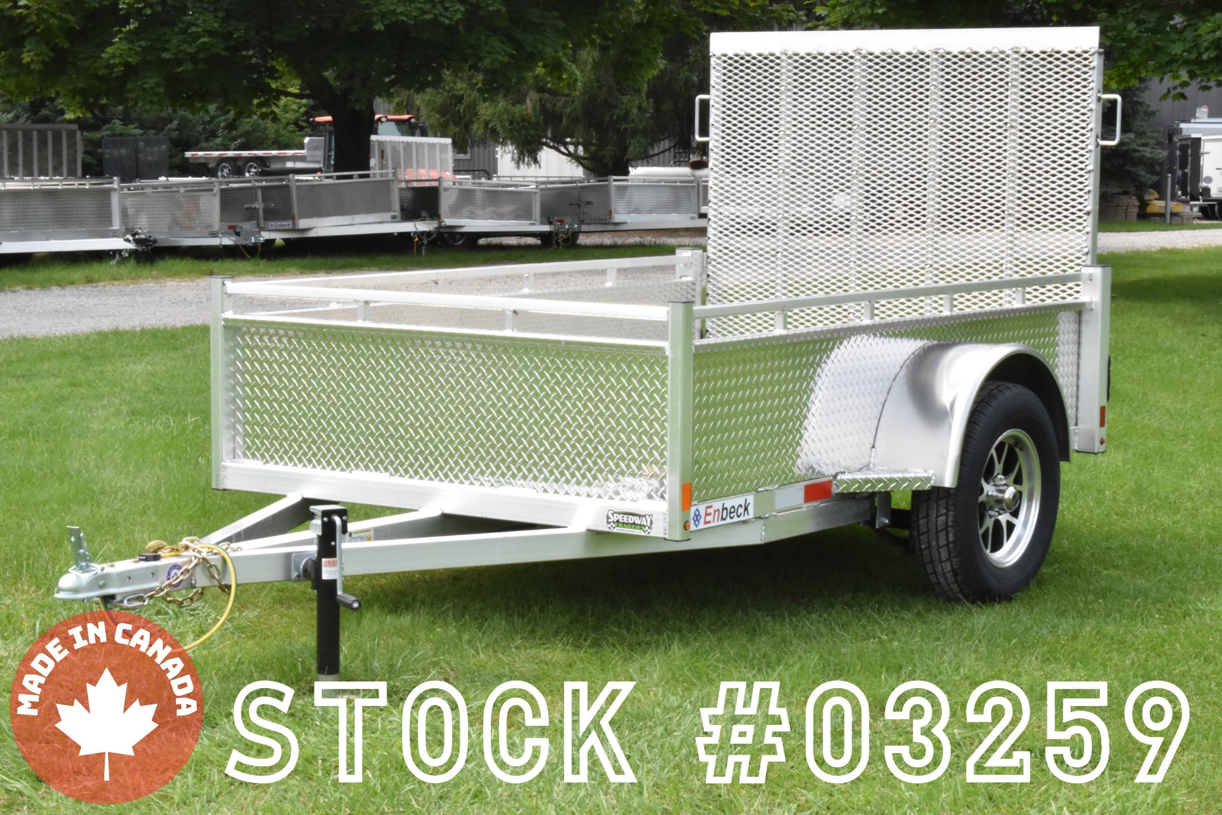 5' x 8' Enbeck Single Axle Aluminum Utility Trailer Aluminum Rims Speedway Trailers Guelph Cambridge Kitchener Ontario Canada