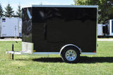 5' x 8' Rhino Single Axle Galvanized Enclosed Cargo Trailer Black Barn Door Speedway Trailers Guelph Cambridge Kitchener Ontario Canada