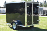 5' x 8' Rhino Single Axle Galvanized Enclosed Cargo Trailer Black Barn Door Speedway Trailers Guelph Cambridge Kitchener Ontario Canada