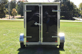 5' x 8' Rhino Single Axle Galvanized Enclosed Cargo Trailer Black Barn Door Speedway Trailers Guelph Cambridge Kitchener Ontario Canada