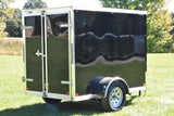 5' x 8' Rhino Single Axle Galvanized Enclosed Cargo Trailer Black Barn Door Speedway Trailers Guelph Cambridge Kitchener Ontario Canada