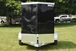 5' x 8' Rhino Single Axle Galvanized Enclosed Cargo Trailer Black Side Door Speedway Trailers Guelph Cambridge Kitchener Ontario Canada