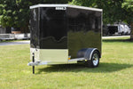 5' x 8' Rhino Single Axle Galvanized Enclosed Cargo Trailer Black Side Door Speedway Trailers Guelph Cambridge Kitchener Ontario Canada
