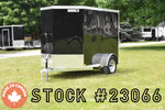 5' x 8' Rhino Single Axle Galvanized Enclosed Cargo Trailer Black Side Door Speedway Trailers Guelph Cambridge Kitchener Ontario Canada