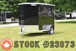 5' x 8' Rhino Single Axle Galvanized Enclosed Cargo Trailer Black Side Door Speedway Trailers Guelph Cambridge Kitchener Ontario Canada