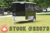 5' x 8' Rhino Single Axle Galvanized Enclosed Cargo Trailer Black Side Door Speedway Trailers Guelph Cambridge Kitchener Ontario Canada