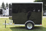 5' x 8' Rhino Single Axle Galvanized Enclosed Cargo Trailer Black Side Door Speedway Trailers Guelph Cambridge Kitchener Ontario Canada