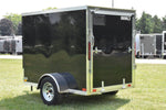 5' x 8' Rhino Single Axle Galvanized Enclosed Cargo Trailer Black Side Door Speedway Trailers Guelph Cambridge Kitchener Ontario Canada