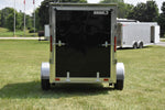 5' x 8' Rhino Single Axle Galvanized Enclosed Cargo Trailer Black Side Door Speedway Trailers Guelph Cambridge Kitchener Ontario Canada