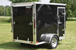 5' x 8' Rhino Single Axle Galvanized Enclosed Cargo Trailer Black Side Door Speedway Trailers Guelph Cambridge Kitchener Ontario Canada