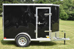 5' x 8' Rhino Single Axle Galvanized Enclosed Cargo Trailer Black Side Door Speedway Trailers Guelph Cambridge Kitchener Ontario Canada