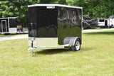 5' x 8' Rhino Single Axle Galvanized Enclosed Cargo Trailer Black Speedway Trailers Guelph Cambridge Kitchener Ontario Canada