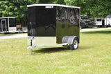 5' x 8' Rhino Single Axle Galvanized Enclosed Cargo Trailer Black Side Door Speedway Trailers Guelph Cambridge Kitchener Ontario Canada