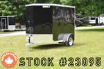 5' x 8' Rhino Single Axle Galvanized Enclosed Cargo Trailer Black Speedway Trailers Guelph Cambridge Kitchener Ontario Canada