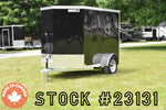 5' x 8' Rhino Single Axle Galvanized Enclosed Cargo Trailer Black Speedway Trailers Guelph Cambridge Kitchener Ontario Canada