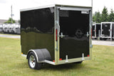 5' x 8' Rhino Single Axle Galvanized Enclosed Cargo Trailer Black Speedway Trailers Guelph Cambridge Kitchener Ontario Canada