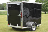 5' x 8' Rhino Single Axle Galvanized Enclosed Cargo Trailer Black Speedway Trailers Guelph Cambridge Kitchener Ontario Canada