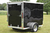 5' x 8' Rhino Single Axle Galvanized Enclosed Cargo Trailer Black Side Door Speedway Trailers Guelph Cambridge Kitchener Ontario Canada