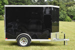 5' x 8' Rhino Single Axle Galvanized Enclosed Cargo Trailer Black Speedway Trailers Guelph Cambridge Kitchener Ontario Canada