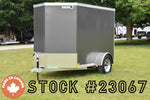 5' x 8' Rhino Single Axle Galvanized Enclosed Cargo Trailer Charcoal Speedway Trailers Guelph Cambridge Kitchener Ontario Canada