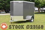 5' x 8' Rhino Single Axle Galvanized Enclosed Cargo Trailer Charcoal Speedway Trailers Guelph Cambridge Kitchener Ontario Canada