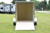 5' x 8' Rhino Single Axle Galvanized Enclosed Cargo Trailer Charcoal Speedway Trailers Guelph Cambridge Kitchener Ontario Canada