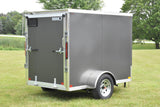 5' x 8' Rhino Single Axle Galvanized Enclosed Cargo Trailer Charcoal Speedway Trailers Guelph Cambridge Kitchener Ontario Canada