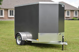 5' x 8' Rhino Single Axle Galvanized Enclosed Cargo Trailer Charcoal Speedway Trailers Guelph Cambridge Kitchener Ontario Canada