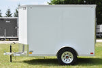 5' x 8' Rhino Single Axle Galvanized Enclosed Cargo Trailer White Side Door Speedway Trailers Guelph Cambridge Kitchener Ontario Canada