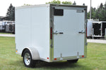 5' x 8' Rhino Single Axle Galvanized Enclosed Cargo Trailer White Side Door Speedway Trailers Guelph Cambridge Kitchener Ontario Canada
