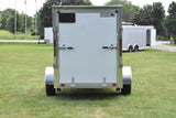 5' x 8' Rhino Single Axle Galvanized Enclosed Cargo Trailer White Side Door Speedway Trailers Guelph Cambridge Kitchener Ontario Canada