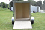 5' x 8' Rhino Single Axle Galvanized Enclosed Cargo Trailer White Side Door Speedway Trailers Guelph Cambridge Kitchener Ontario Canada