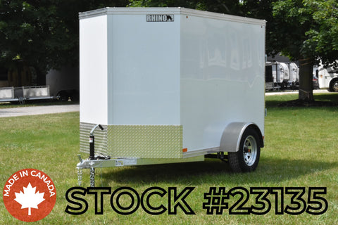 5' x 8' Rhino Single Axle Enclosed Trailer w/ Ramp Door (2025)