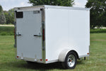 5' x 8' Rhino Single Axle Galvanized Enclosed Cargo Trailer White Speedway Trailers Guelph Cambridge Kitchener Ontario Canada 