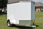 5' x 8' Rhino Single Axle Galvanized Enclosed Cargo Trailer White Speedway Trailers Guelph Cambridge Kitchener Ontario Canada 