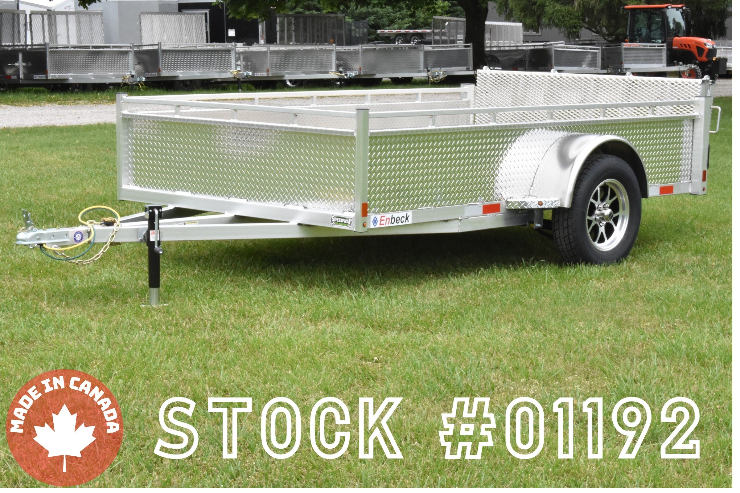 6' x 10' Enbeck Single Axle Aluminum Utility Trailer w/ Aluminum Rims & Bi-Fold Gate (2025)